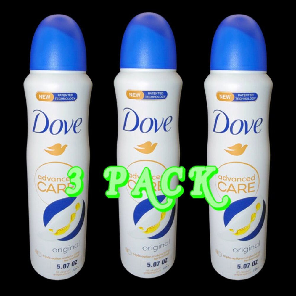 Dove Advanced Care Women's Deodorant Dry Spray, Original, 5oz/150mL (3-pack)